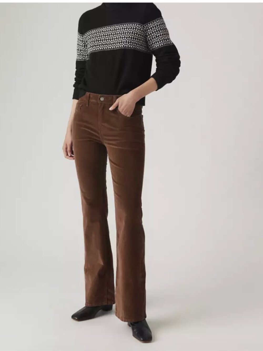Levi's 726 High-rise Flare Corduroy Women's Pants NWT 26X32 Fondue Fudge - Brown